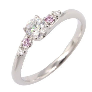JEWELRY Diamond Ring Pt950 Platinum Clear Used Women US size #5