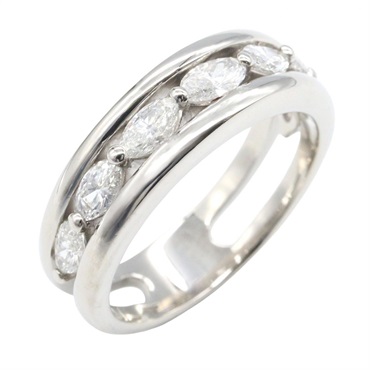 JEWELRY Diamond Ring Pt900 Platinum Used Women US Size 6.25