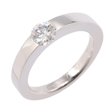 CARTIER Date with Ring Diamond 18KWG White Gold Used women US size 5.75 #51