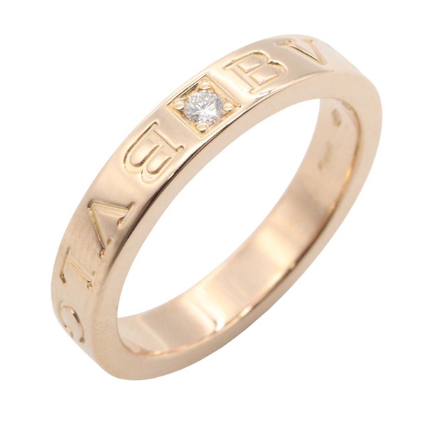 BVLGARI B-zero1 Ring 1P Diamond 18KPG Pink Rose Gold Used unisex US size 7.5 #55