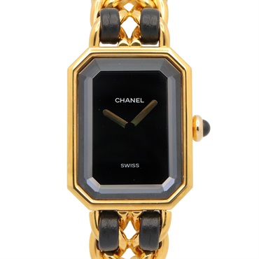 CHANEL Premiere S Wrist Watch H0001 Quartz Gold Plated leather Used Women CC