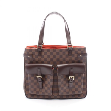 LOUIS VUITTON Uzes Tote hand Bag N51128 Damier leather Ebene Used Women LV