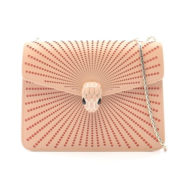 BVLGARI Serpenti Forever chain Shoulder crossbody Bag 291762 leather Pink Used