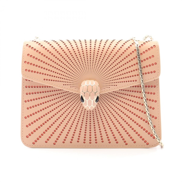 BVLGARI Serpenti Forever chain Shoulder crossbody Bag 291762 leather Pink Used