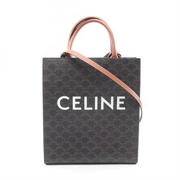 CELINE Small Vertical Cabas Triomphe Crossbody Tote Handbag 191542 canvas Used