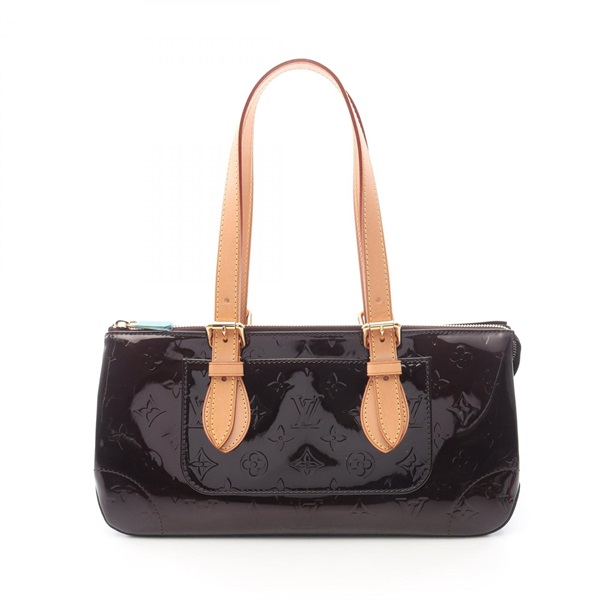 LOUIS VUITTON Bois de rose Avenue Handbag M93510 Monogram Vernis Amarrant Used