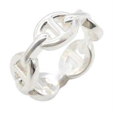 HERMES Chaine d'Ancre Enchainee PM Ring Silver925 Used women US size 5.5 #51