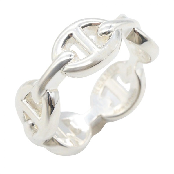 HERMES Chaine d'Ancre Enchainee PM Ring Silver925 Used women US size 5.5 #51