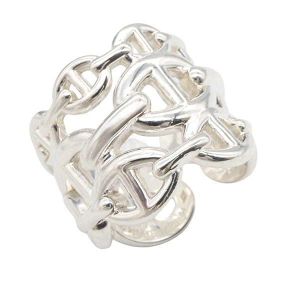 HERMES Chaine dancre Enchainee Ring Silver925 Used women US size 6.5 #54