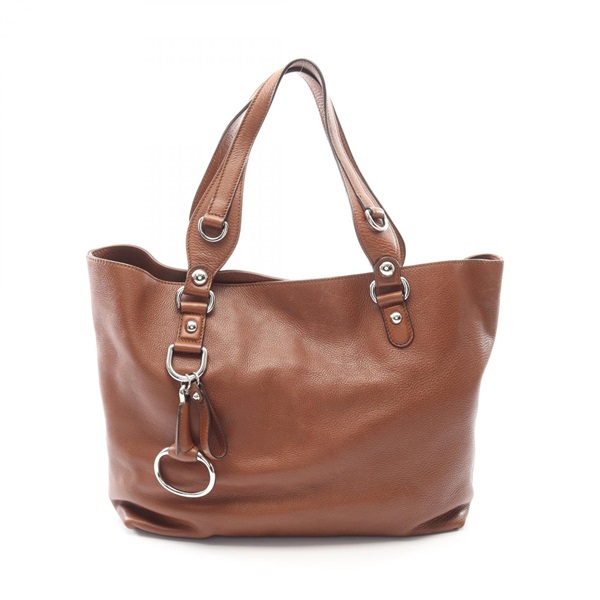 GUCCI Icon bit Shoulder Tote Bag 229852 leather Brown Used Women SHW