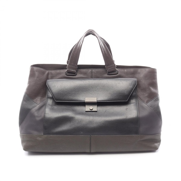 BOTTEGA VENETA Intrecciato Tote Bag leather Black Multicolor Used unisex