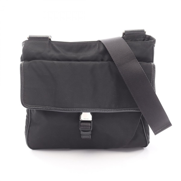 PRADA VIAGGIO Crossbody Shoulder Bag VA0269 Nylon Saffiano leather Black Used