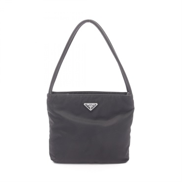 PRADA TESSUTO CITY Shoulder Bag B6243 Nylon Black Used Women
