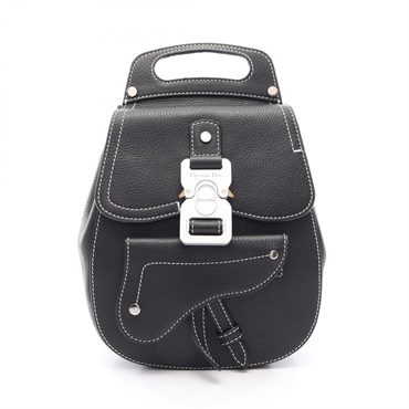 Dior Gallop Rucksack Backpack leather Black Used mens SHW