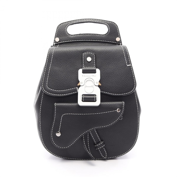 Dior Gallop Rucksack Backpack leather Black Used mens SHW
