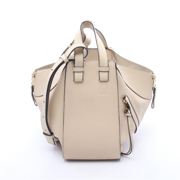 LOEWE HAMMOCK SMALL Shoulder Handbag leather Beige Used Women