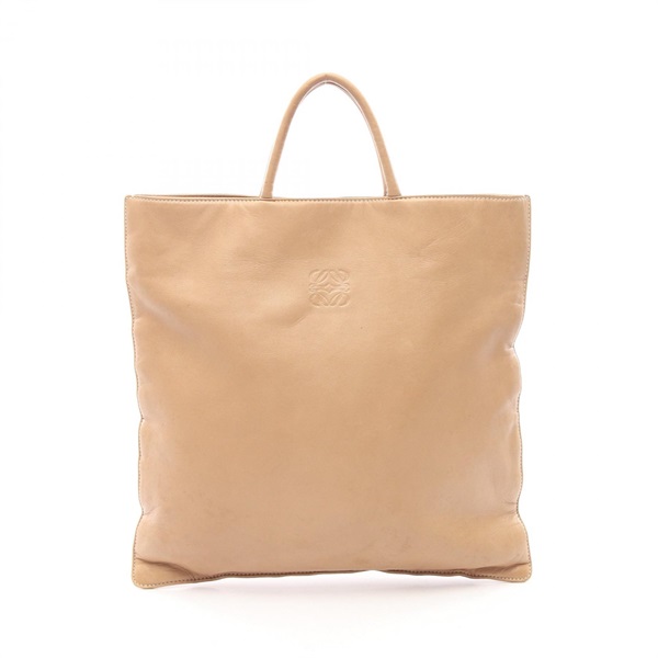 LOEWE Anagram Hand Tote Bag leather Beige Used Women