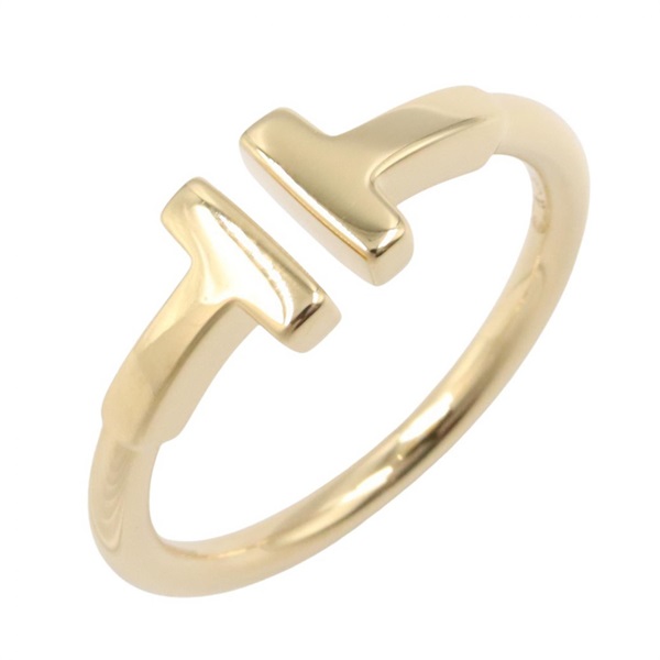 TIFFANY＆CO T Wire Ring 18KYG Yellow Gold Used Women US size #4.5