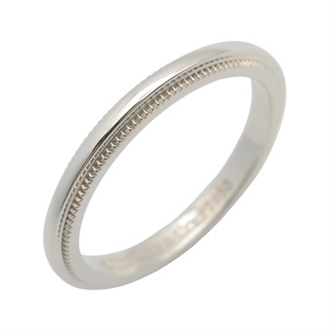 TIFFANY＆CO Milgrain Ring Pt950 Platinum Used Unisex US Size 3.25
