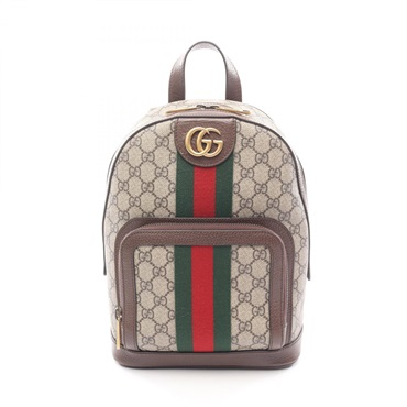 GUCCI Ophidia GG Supreme Rucksack Backpack 547965 canvas leather Beige Used