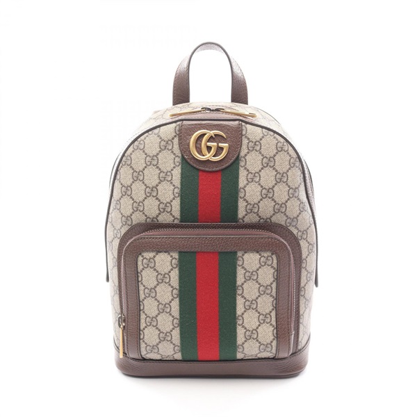 GUCCI Ophidia GG Supreme Rucksack Backpack 547965 canvas leather Beige Used