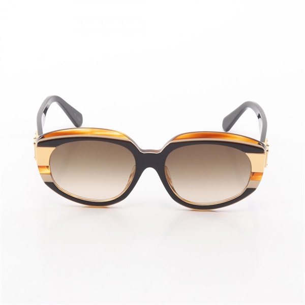 LOUIS VUITTON Chalet Sunglasses eyewear Plastic Brown Black Used Women LV