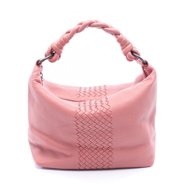 BOTTEGA VENETA Intrecciato Shoulder Bag 179331 leather Pink Used Women