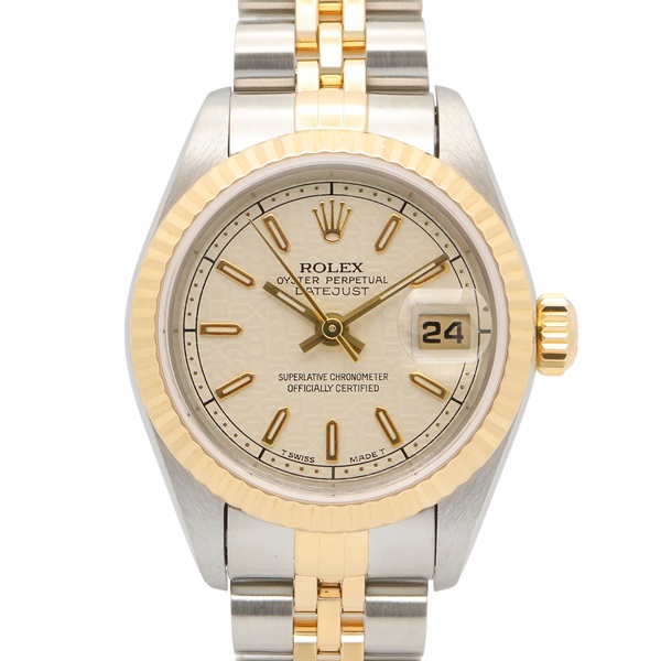 ROLEX Datejust S serial Wrist Watch 69173 AT 18KYG Yellow Gold SS Used Women