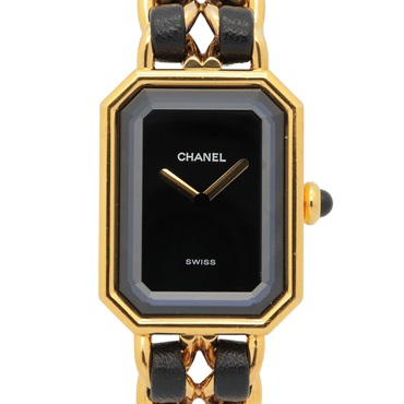 CHANEL Premiere S Wrist Watch H0001 Quartz Gold Plated leather Used Women CC