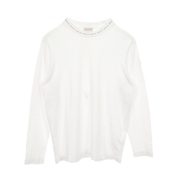 MONCLER Crew neck Long-sleeves T-shirt #S cotton White Used mens