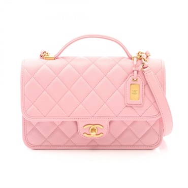 CHANEL Matelasse Small Top Handle Flap chain crossbody Shoulder Bag AS3653 GHW