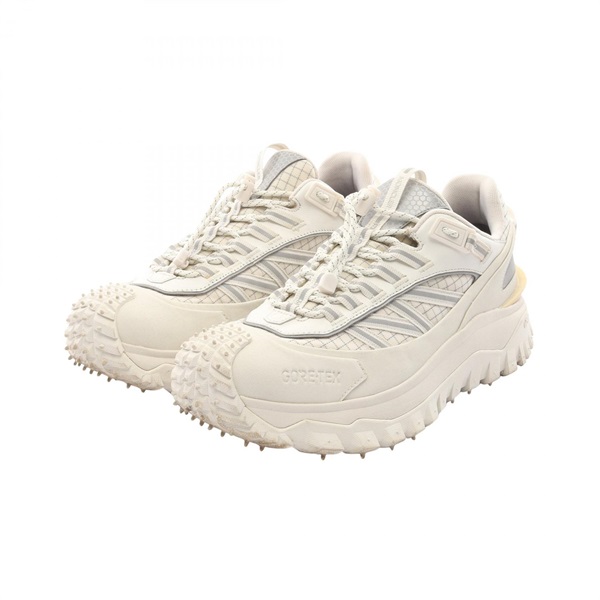 MONCLER Trailgrip GTX Sneakers Shoes #41 leather Fabric White Used mens