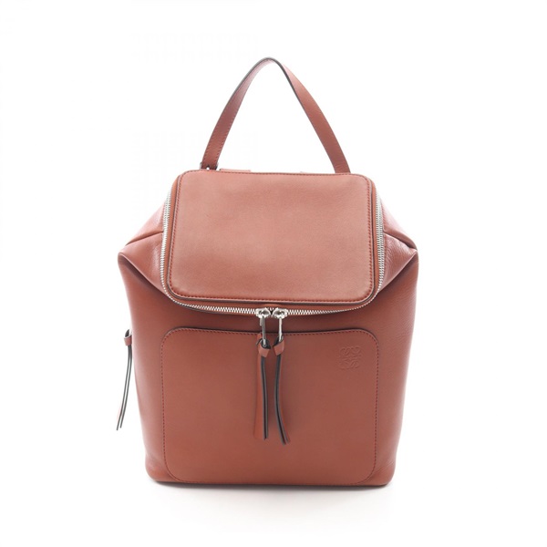 LOEWE Goya Small Rucksack Backpack leather Brown Used Women