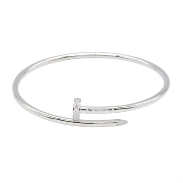 CARTIER Juste un Clou Diamond Bracelet SM 18KWG White Gold Used Women #15