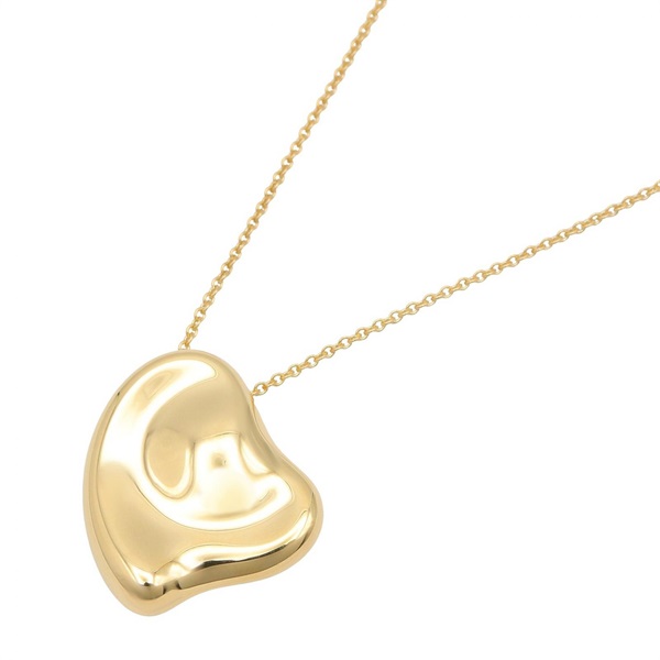 TIFFANY＆CO Full Heart Long Necklace Pendant 18KYG Yellow Gold Used Women