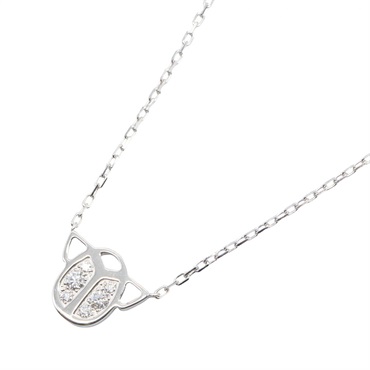 CARTIER Scarab Diamond Necklace Pendant 18KWG White Gold Used Women 37.5-40.5cm
