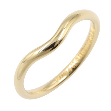 TIFFANY＆CO Curved band Ring 18KYG Yellow Gold Used Women US Size 5.5
