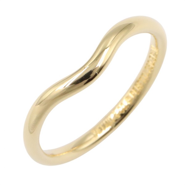 TIFFANY＆CO Curved band Ring 18KYG Yellow Gold Used Women US Size 5.5