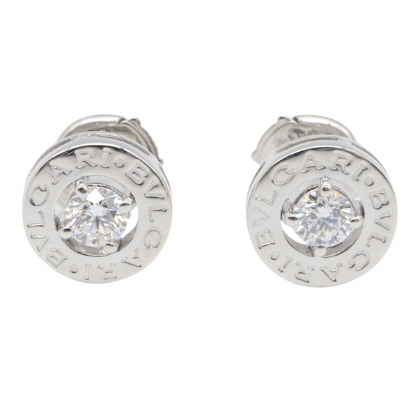 BVLGARI BVLGARI BVLGARI Diamond Pierced earrings 18KWG White Gold Used women
