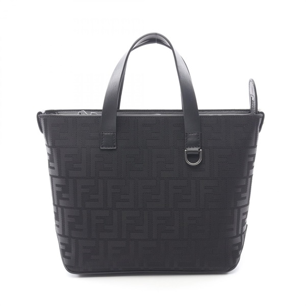 FENDI FF Shopping Small Handbag 7VA658AVC6F05TR canvas leather Black NEW