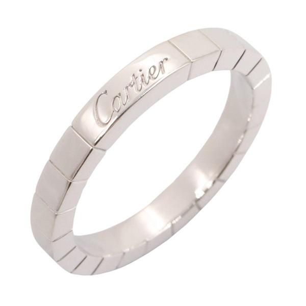 CARTIER Laniere Ring 18KWG White Gold Used unisex US size 8.5 #59