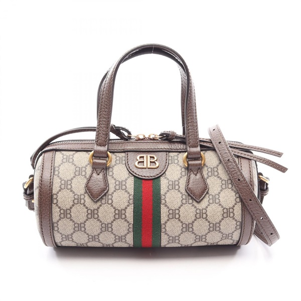 GUCCI BALENCIAGA The Hacker Project Barrel Crossbody Handbag 680123 canvas used