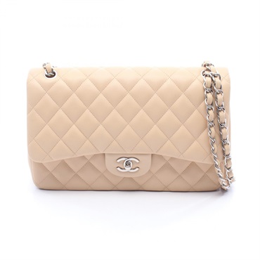 CHANEL Jumbo Matelasse 30 Classic Large W Flap chain Shoulder Bag Lambskin SHW