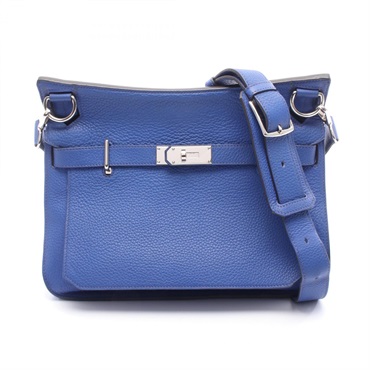 HERMES Jypsiere 31 Shoulder Bag Taurillon leather Blue electric Used Women SHW O