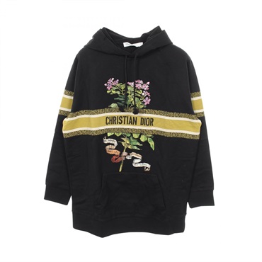 Christian Dior embroidery Hoodie sweatshirt #XS cotton Black Multicolor Used