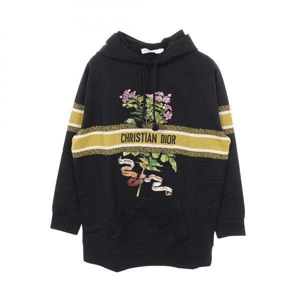 Christian Dior embroidery Hoodie sweatshirt #XS cotton Black Multicolor Used