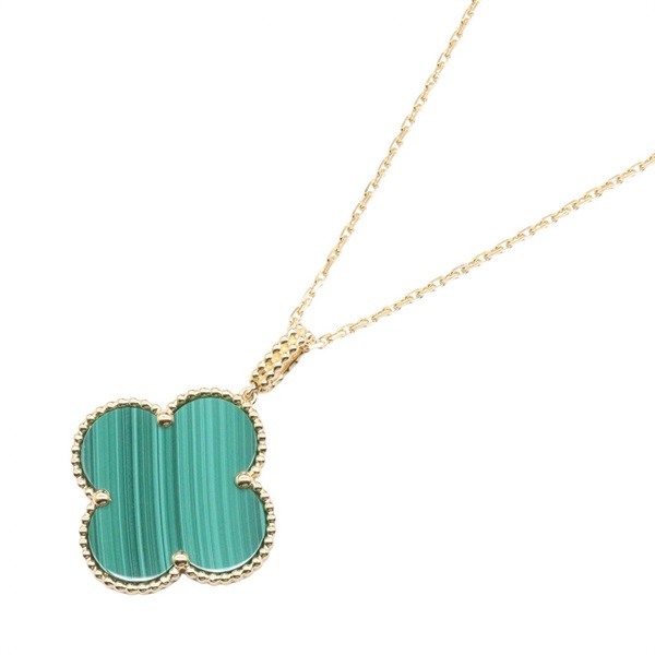 VAN CLEEF & ARPELS Magic Alhambra Malachite Necklace Pendant 18KYG Used Women