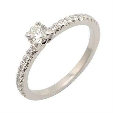 TIFFANY＆CO Diamond Ring Pt950 Platinum Clear Used Women US size #5.25