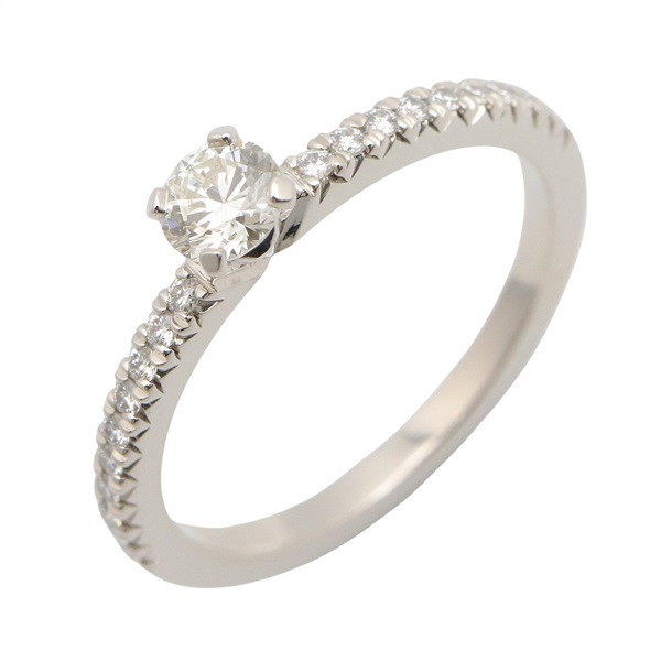 TIFFANY＆CO Diamond Ring Pt950 Platinum Clear Used Women US size #5.25