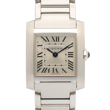 CARTIER Tank francaise SM Wrist Watch WSTA0065 Quartz Stainless Steel Used Women